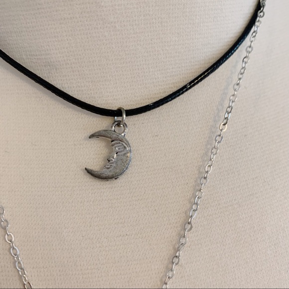 Boutique Boho Moon White Quartz Layered Necklace - Picture 4 of 4